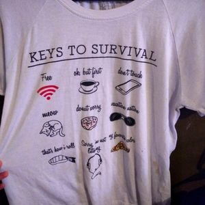 Woman's Tshirt "keys to survival"